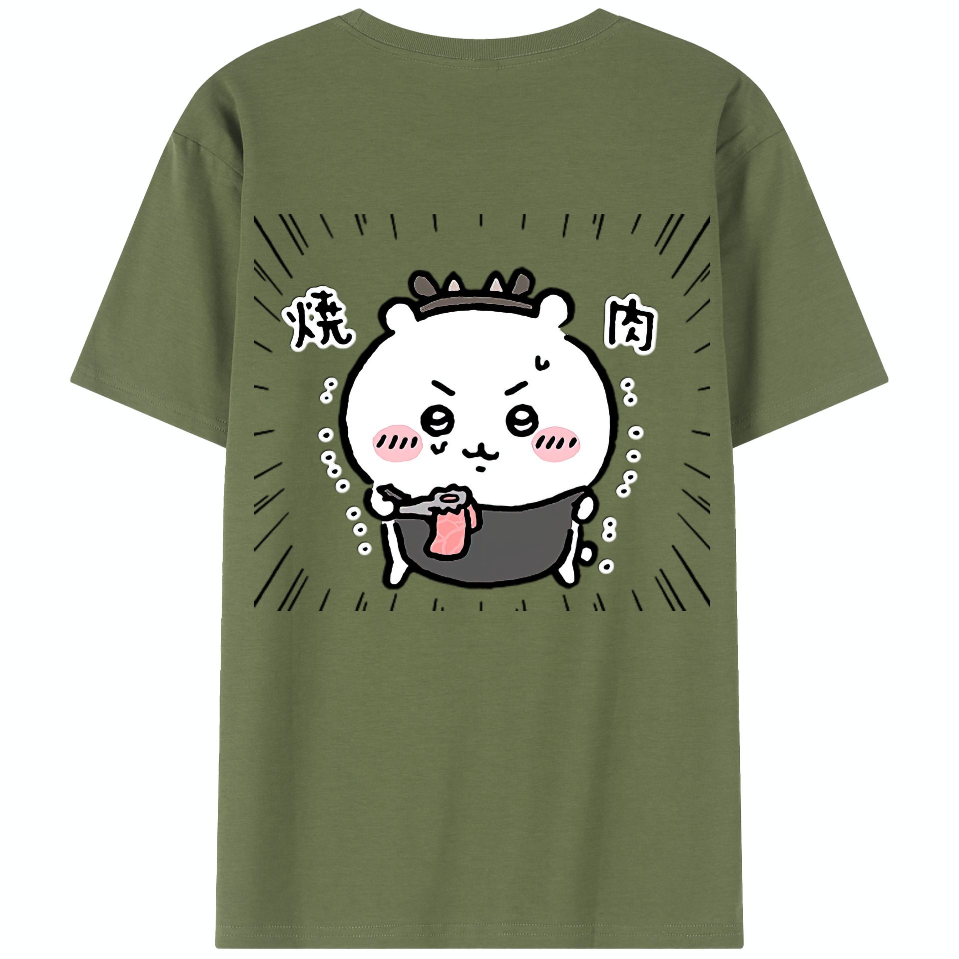 （画像用） ちいかわ ちいかわ Chii-kawa chiikawa 綿100％半袖Tシャツ（背面プリント）